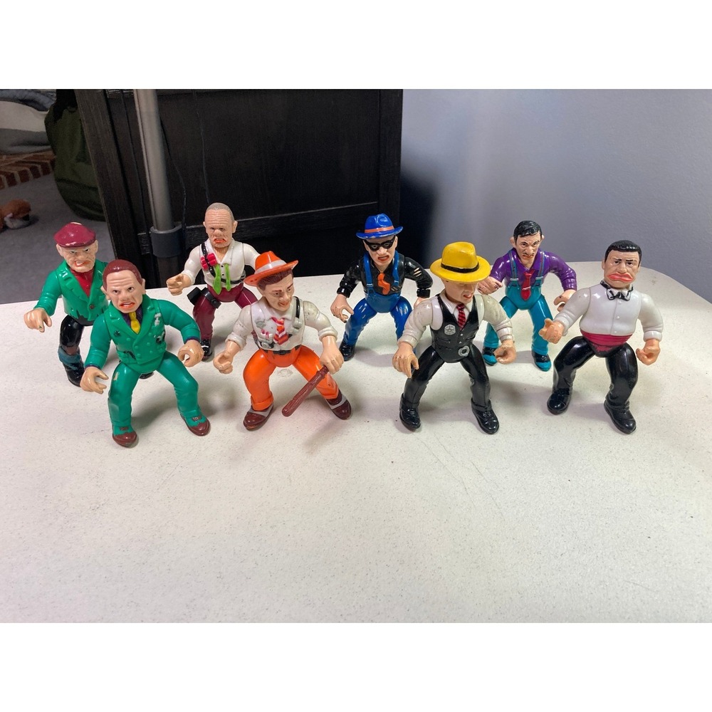 Vintage Dick Tracy Action Figure Lot 1990 Playmates Toys 8 Figures Villains Hero